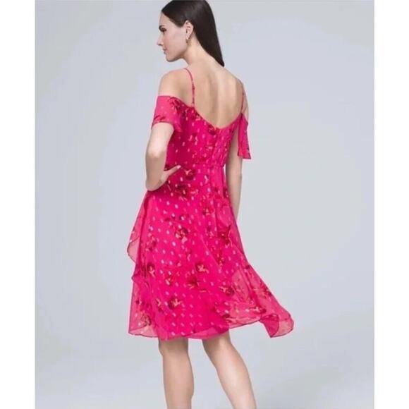 White House Black Market Dress Floral Pink 12 New Without Tags - Picture 2 of 10